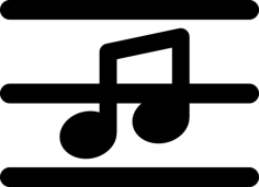 Music Note On A Musical Pentagram Lines Laser Cut Svg File, Free Vectors File